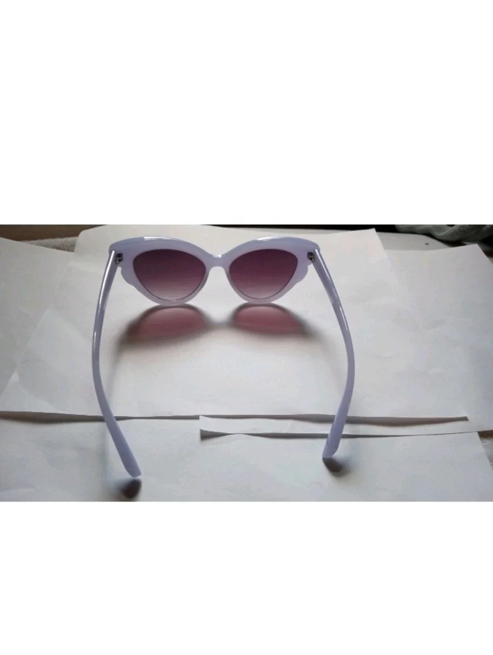 Women's Purple Cat Eye Sunglasses Plastic Frame Gradient Tinted Purple Lenses